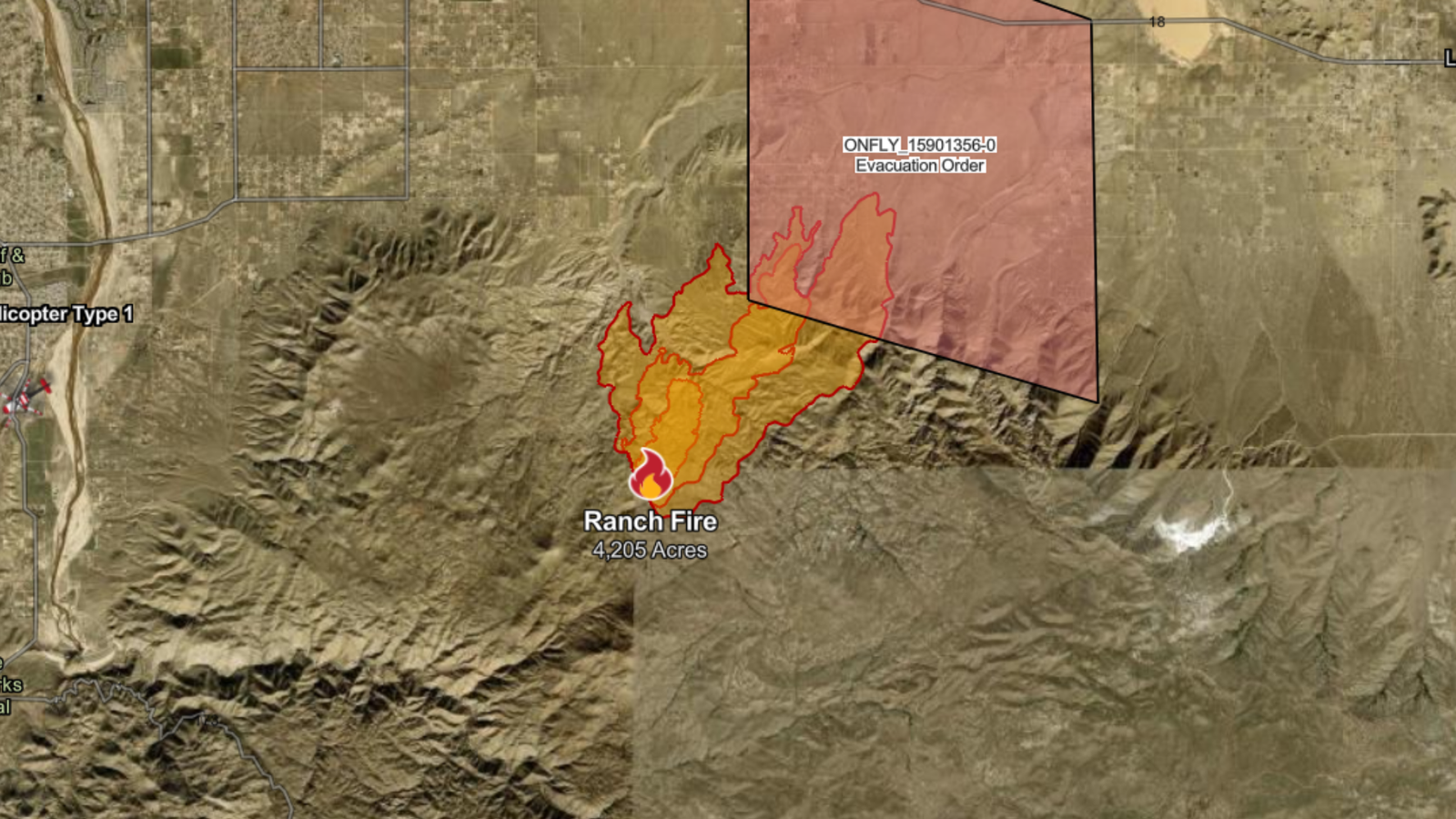 California Fire Map, Update as Ranch Fire Rapidly Spreads